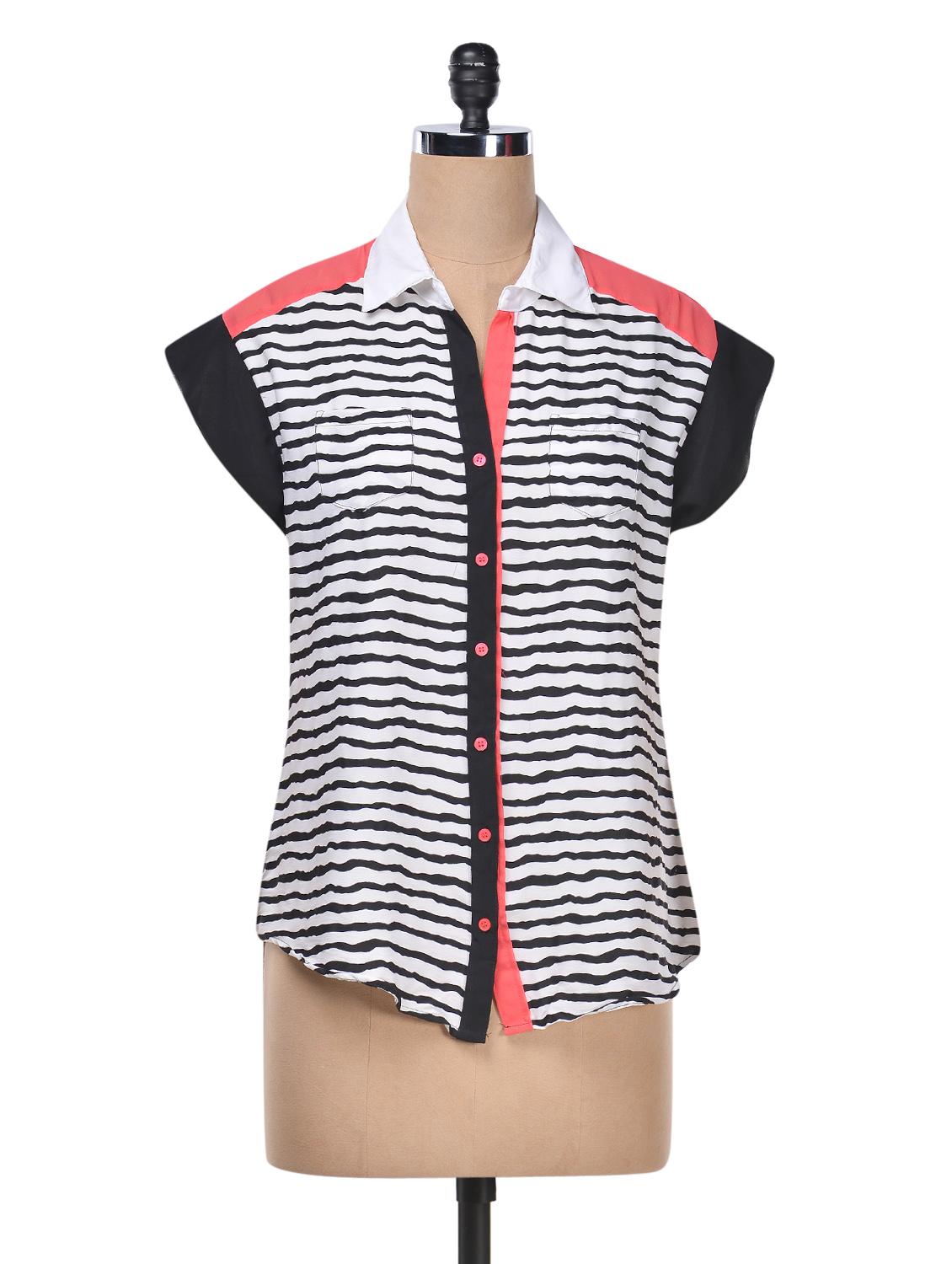 Black & White Stripes Shirt - AVIDDIVA