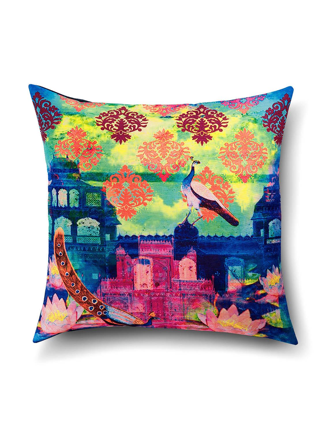 sej abstract multicolor hd digital premium 16 by 16 inch cushion cover (set of 2)(sbccdp0092p) - 10014047 - Zoom Image - 2
