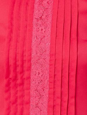 the vanca coral pleated top with lace detail - 10016765 - Standard Image - 5