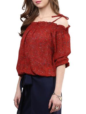 smocking detail blouson top - 10023066 - Standard Image - 2