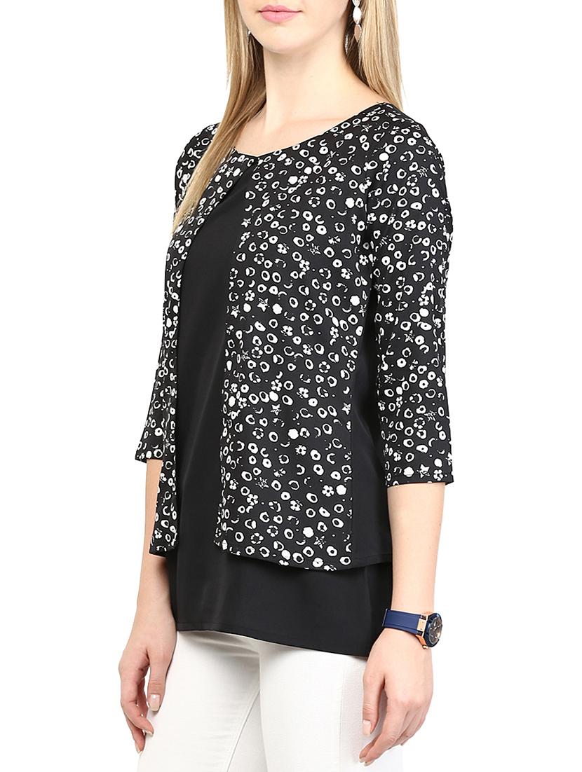 monochrome print layered top - 10023070 - Zoom Image - 2