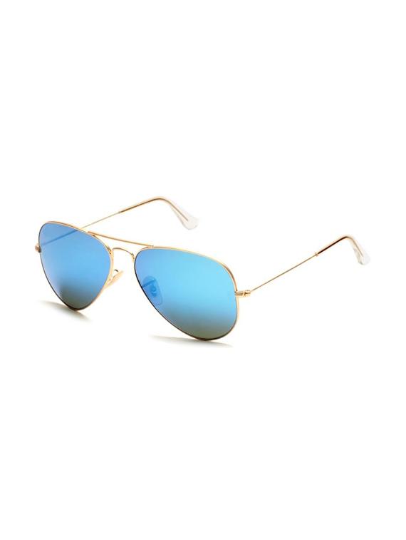 superdeals golden frame & blue glass aviator sunglasses for men & women - 10030534 - Zoom Image - 2