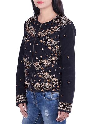 black velvet summer jacket - 10041271 - Standard Image - 2