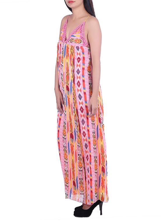 multi color chiffon dress - 10041304 - Zoom Image - 2