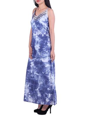blue, white cotton dress - 10041305 - Standard Image - 2