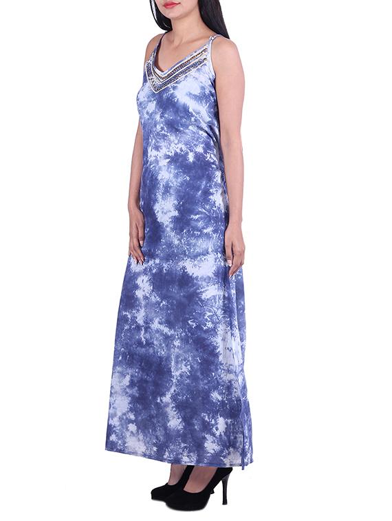 blue, white cotton dress - 10041305 - Zoom Image - 2
