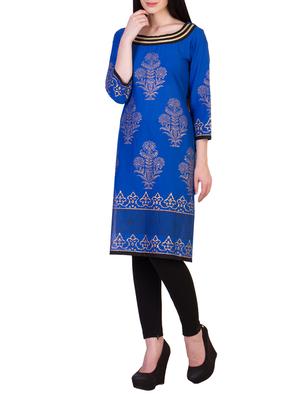 multi colored cotton straight kurta - 10084651 - Standard Image - 2