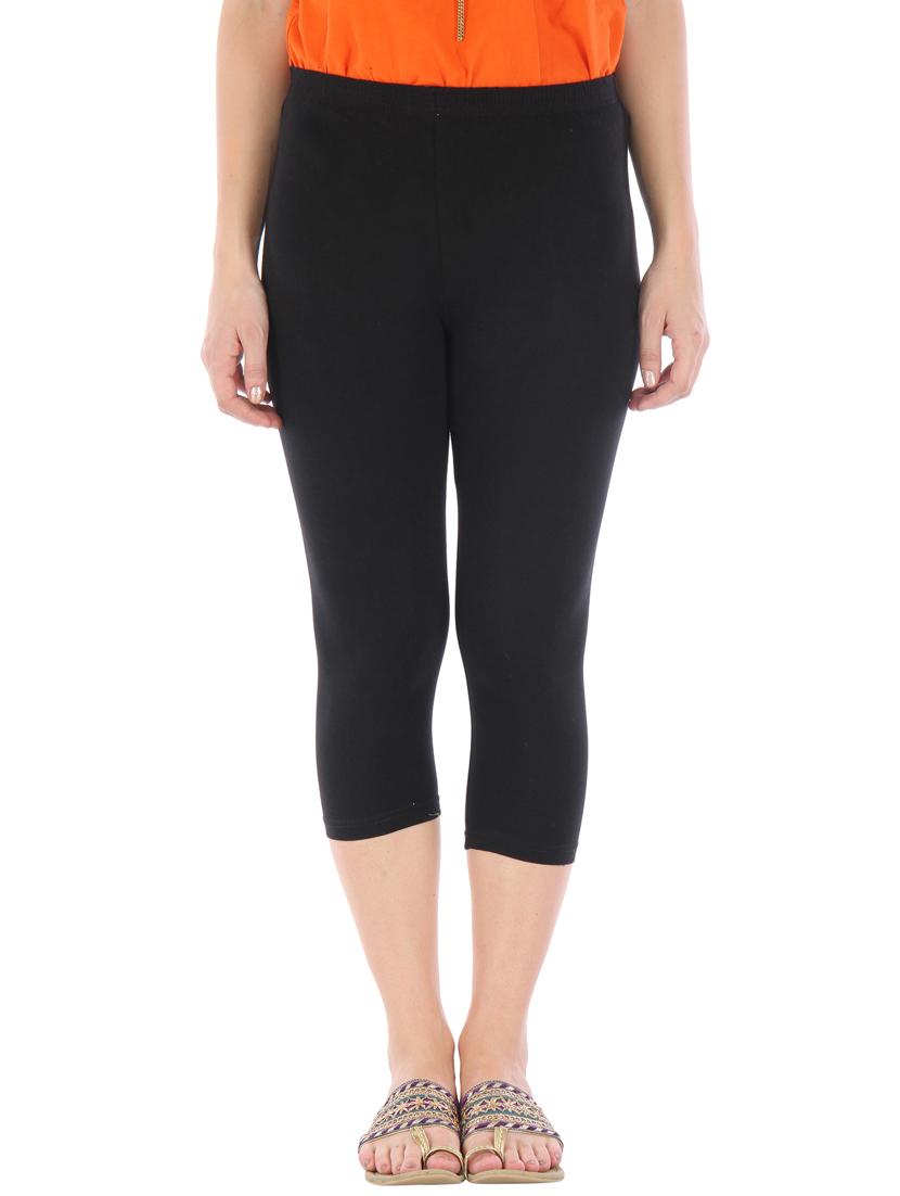 black, yellow cotton leggings - 10087194 - Zoom Image - 2