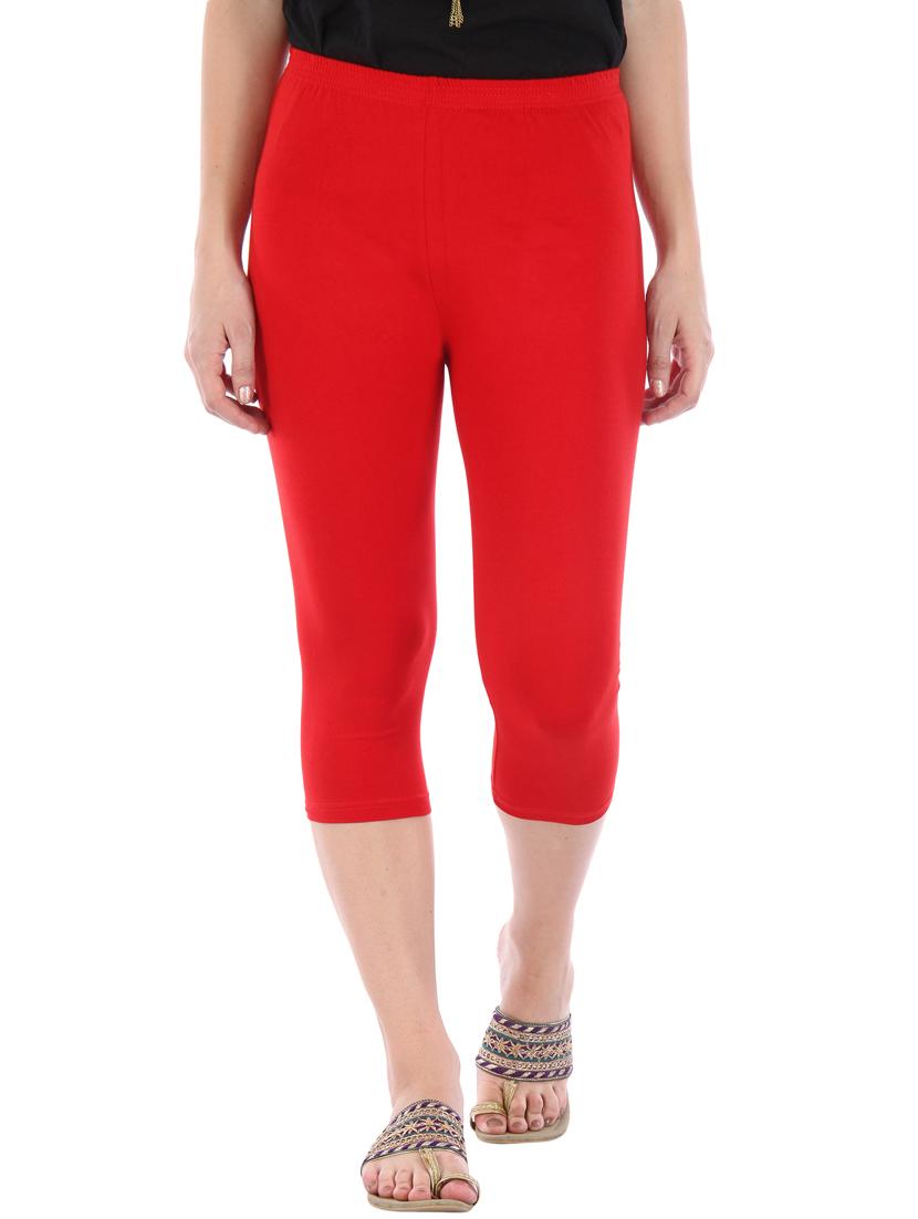 white, red cotton leggings - 10087204 - Zoom Image - 2
