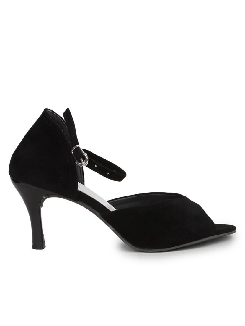 black suede ankle closed back sandal - 10124212 - Zoom Image - 2