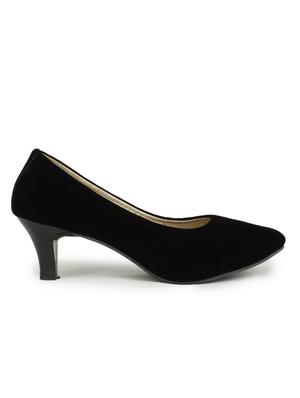 black suede slip on pumps - 10124246 - Standard Image - 2