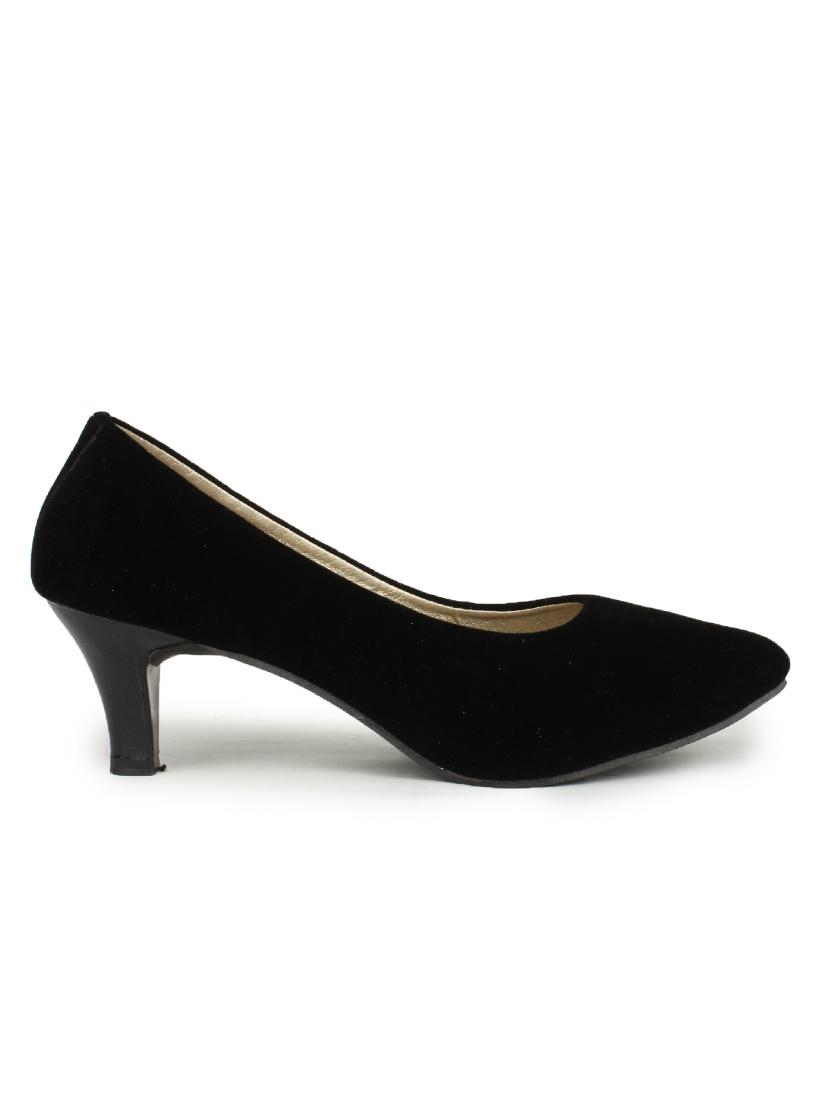 black suede slip on pumps - 10124246 - Zoom Image - 2