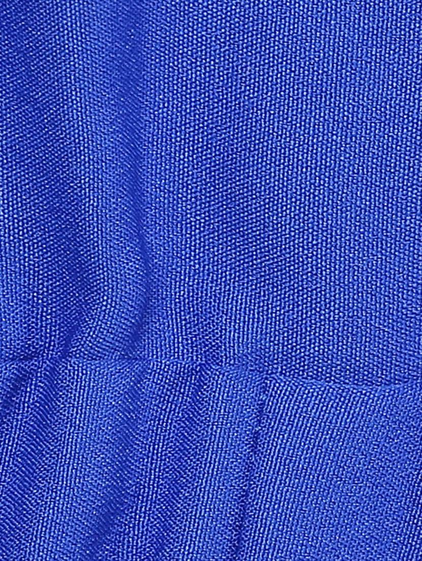 blue solid cap sleeve jumpsuit - 10155764 - Zoom Image - 5