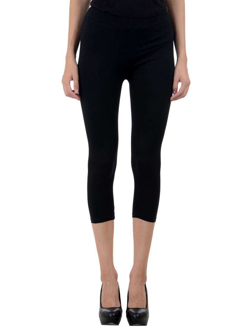 red,black lycra capris - 10156285 - Zoom Image - 5