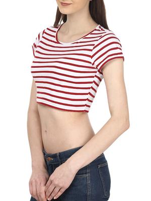 red cotton crop top - 10164994 - Standard Image - 2