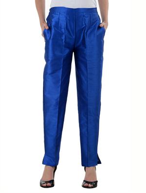 pink,royalblue,navyblue silk trousers - 10165993 - Standard Image - 2