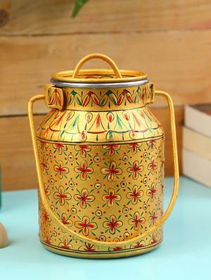 golden floral handpainted cookie container - 1017047 - Standard Image - 5
