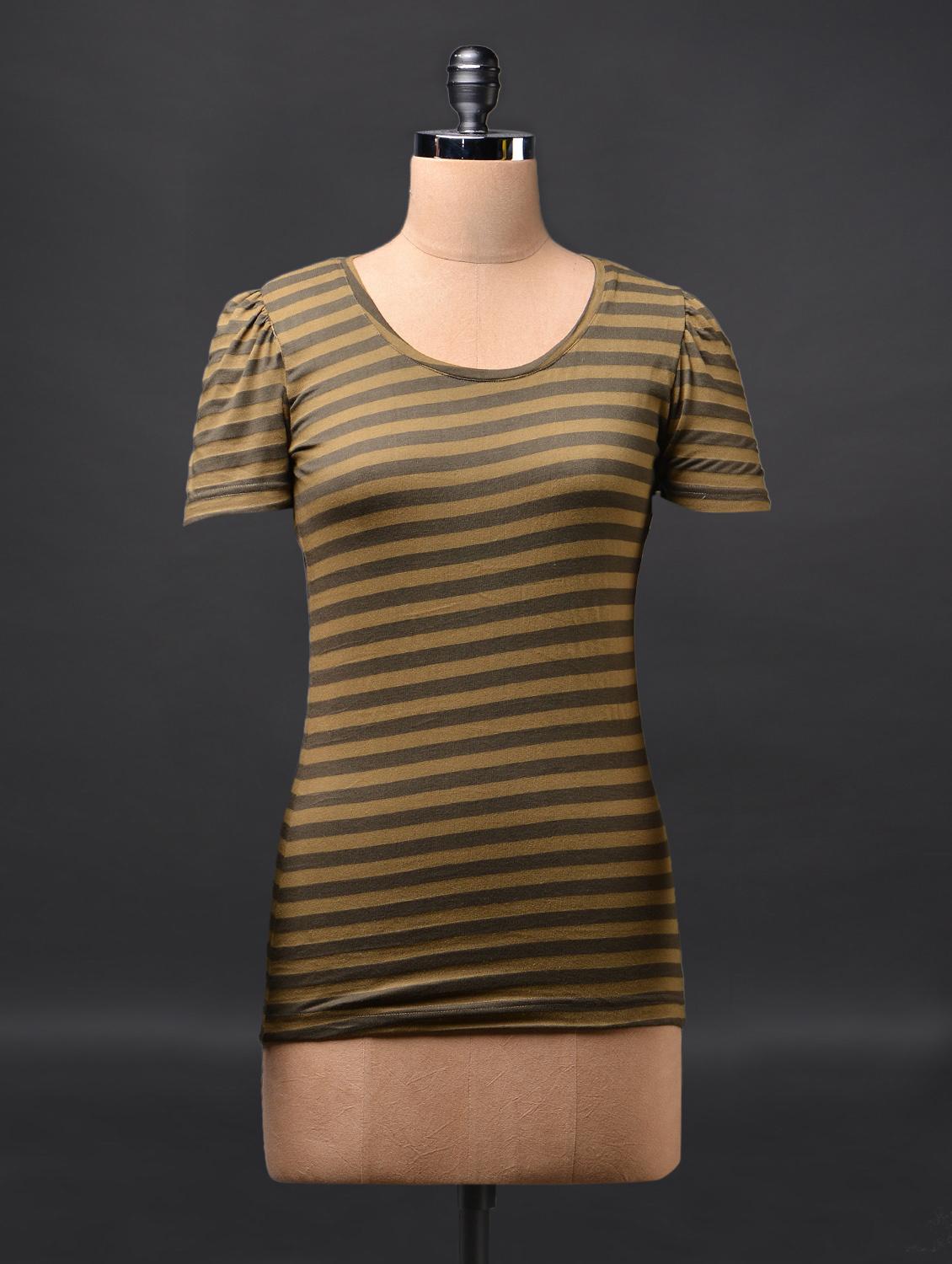 Green Short Sleeve Cotton Tees - Fashionexpo