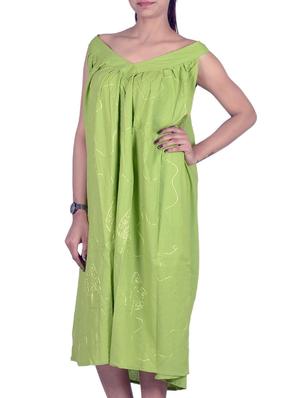 green cotton dress - 10214514 - Standard Image - 2