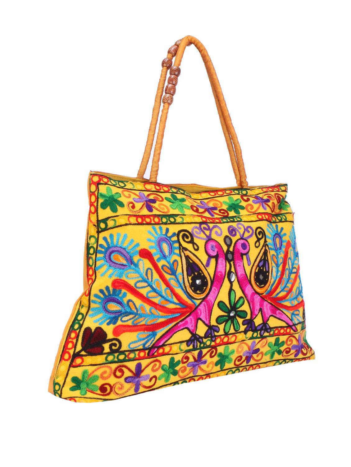 multi colored cotton handbag - 10232545 - Zoom Image - 5