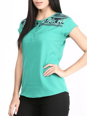 sea green poly crepe top - 10237031 - Standard Image - 2