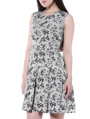 grey poly crepe dress - 10257534 - Standard Image - 2