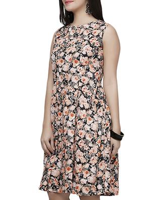 bow patch pleat detail a -line dress - 10260345 - Standard Image - 2