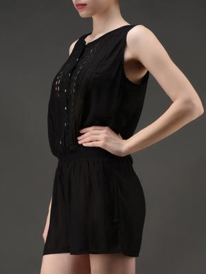 sleeveless viscose romper - 1026371 - Standard Image - 2