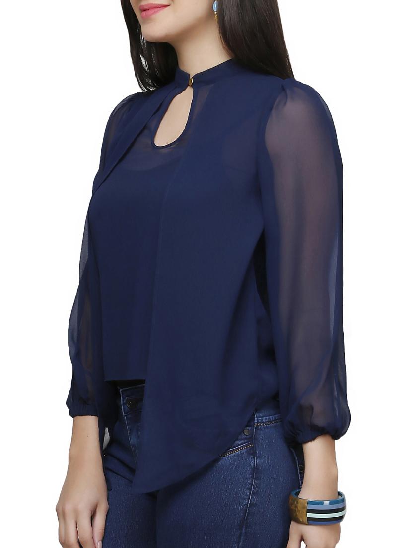 key hole neck layered top - 10277411 - Zoom Image - 2