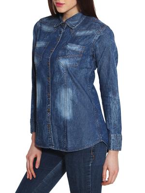 dark blue denim shirt - 10288849 - Standard Image - 2