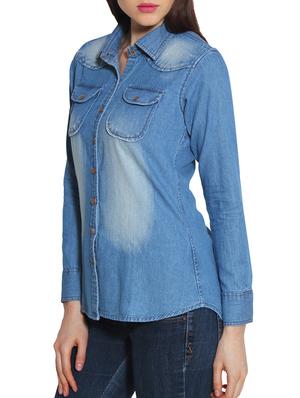 light blue denim shirt - 10288863 - Standard Image - 2