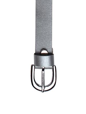 exotique silver genuine leather belt - 10291107 - Standard Image - 2