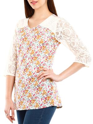 multi colored viscose top - 10292694 - Standard Image - 2
