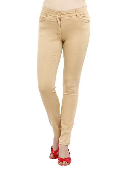 beige cotton trousers - 10292698 - Standard Image - 1