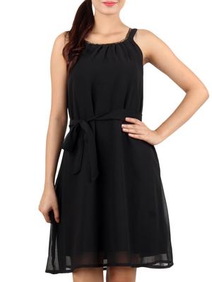 tie knot embellished a-line dress - 10296515 - Standard Image - 2