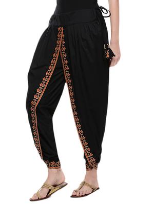 cotton hand block printed dhoti pants - 10302691 - Standard Image - 2