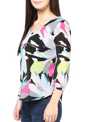 multicolored georgette top - 10328096 - Standard Image - 2