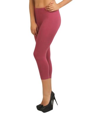 pink cotton capri leggings capris - 10346427 - Standard Image - 2
