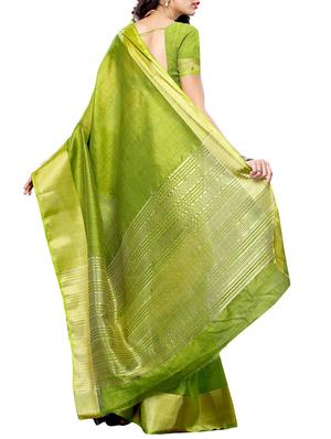 olive silk saree - 10352340 - Standard Image - 2