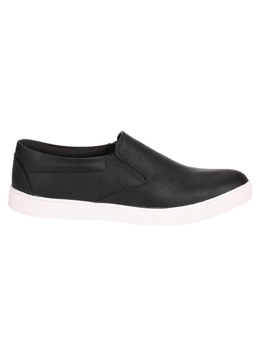 black synthetic slip on shoes - 10355686 - Zoom Image - 2