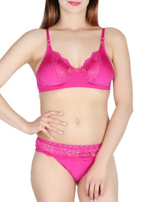 Set Of 2 multi colored satin bras and panty set - 1035614 - Standard Image - 5