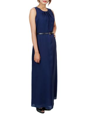 pleat detail maxi dress - 10357487 - Standard Image - 2