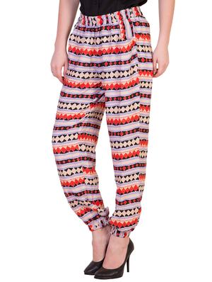 cream polyester harem pants - 10381117 - Standard Image - 2