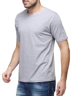 solid grey cotton t-shirt - 10398876 - Standard Image - 2