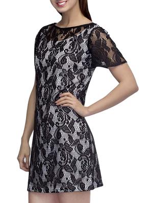 black net sheath dress - 10411623 - Standard Image - 2
