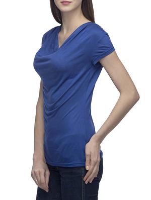blue viscose crop top - 10411637 - Standard Image - 2