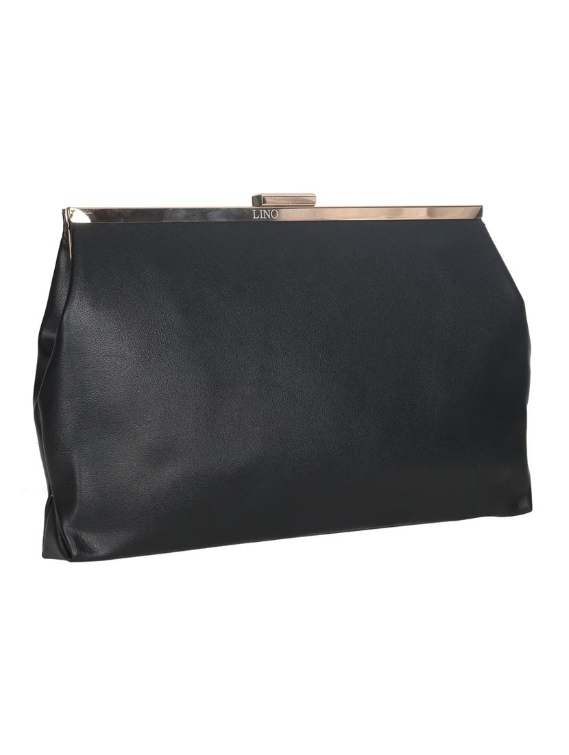 black leatherette clutch - 10416300 - Zoom Image - 5
