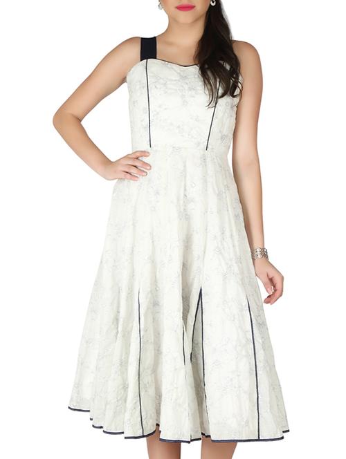 off white cotton dress - 10417742 - Very Small Image - 1