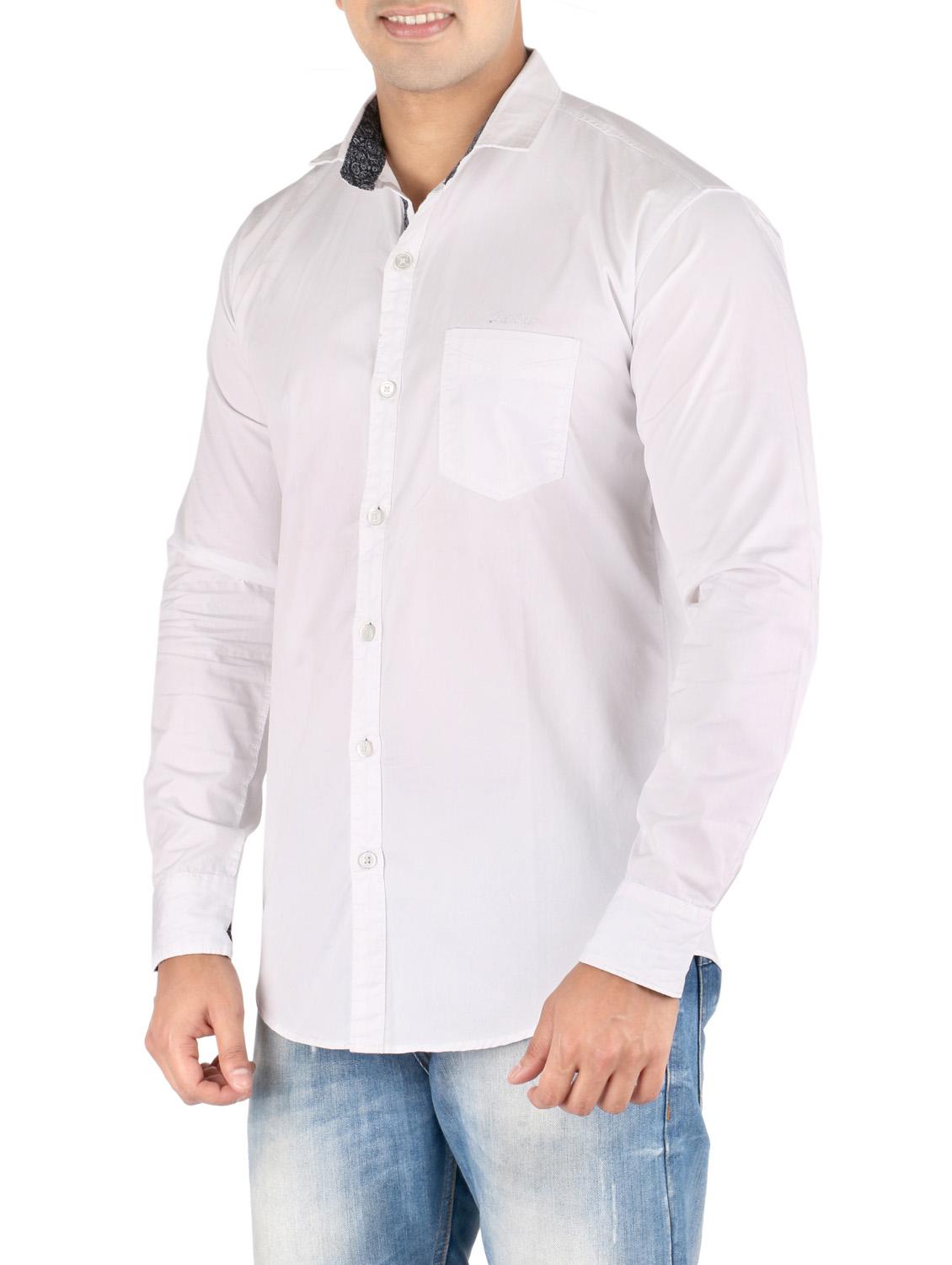 white cotton casual shirt - 10449241 - Zoom Image - 2