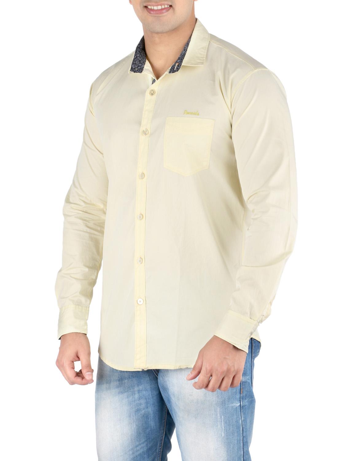 beige cotton casual shirt - 10449242 - Zoom Image - 2